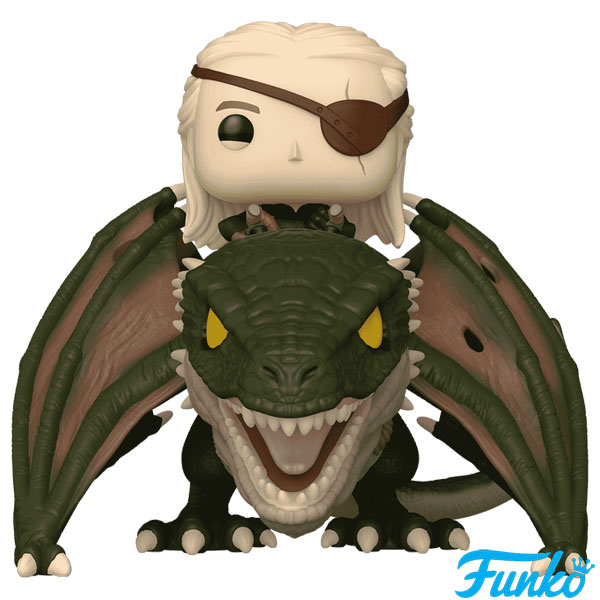 Funko POP #136 Rides House of the Dragon Aemond Targaryen with Vhagar Figure